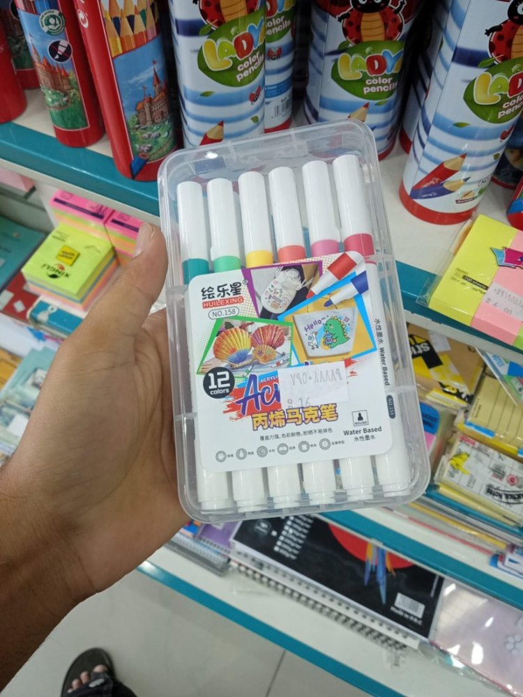 Jinxin Acrylic Markers - 12 Colours